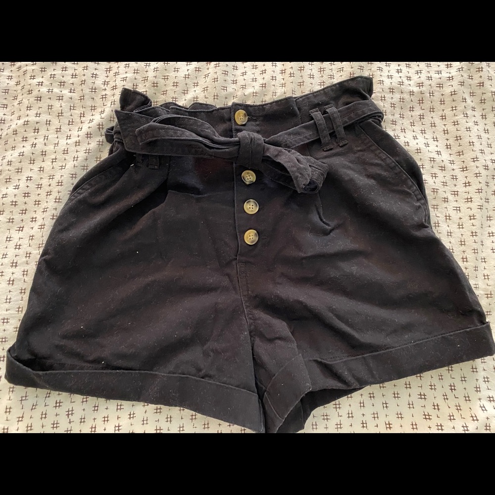 Black high waisted shorts